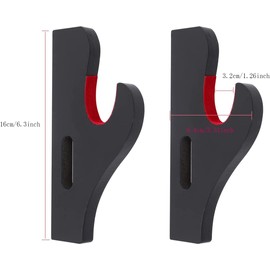 Z-fiber Katana Sword Holder Wall Mount 1 Pair Velvet Padded Adjustable Hook Stand Samurai Sword Hanger Lightsaber Demon Slayer Weapon Stand Supports All Swords