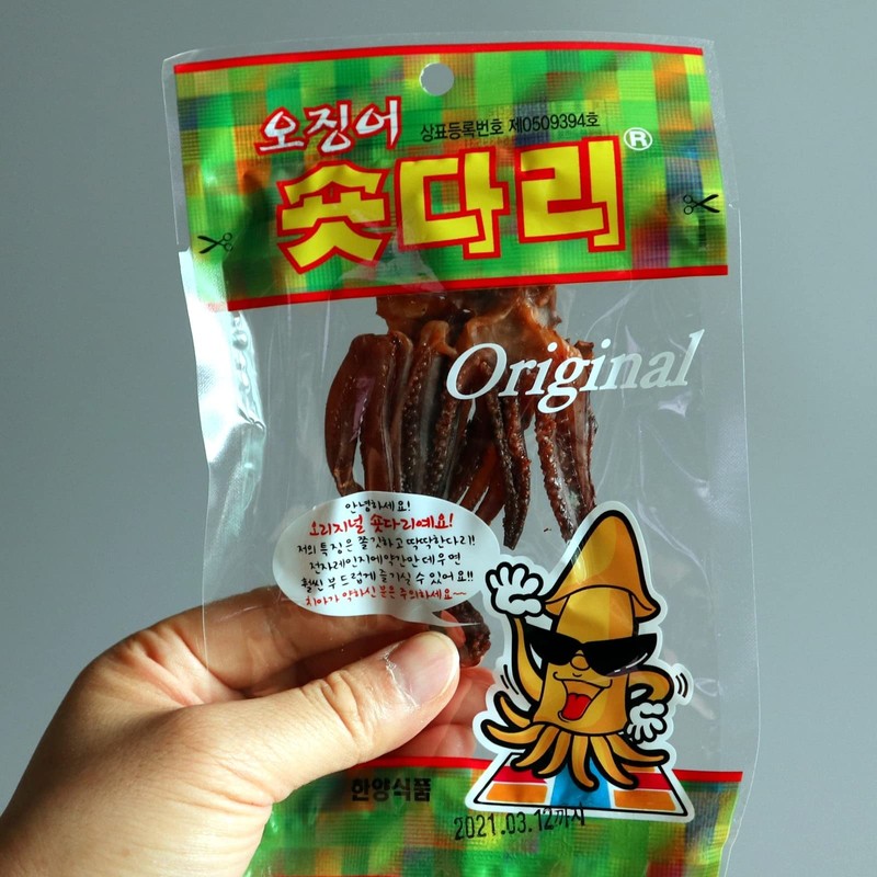 Squid Over Flower Korean Food Korea Sweet Dried Squid Legs