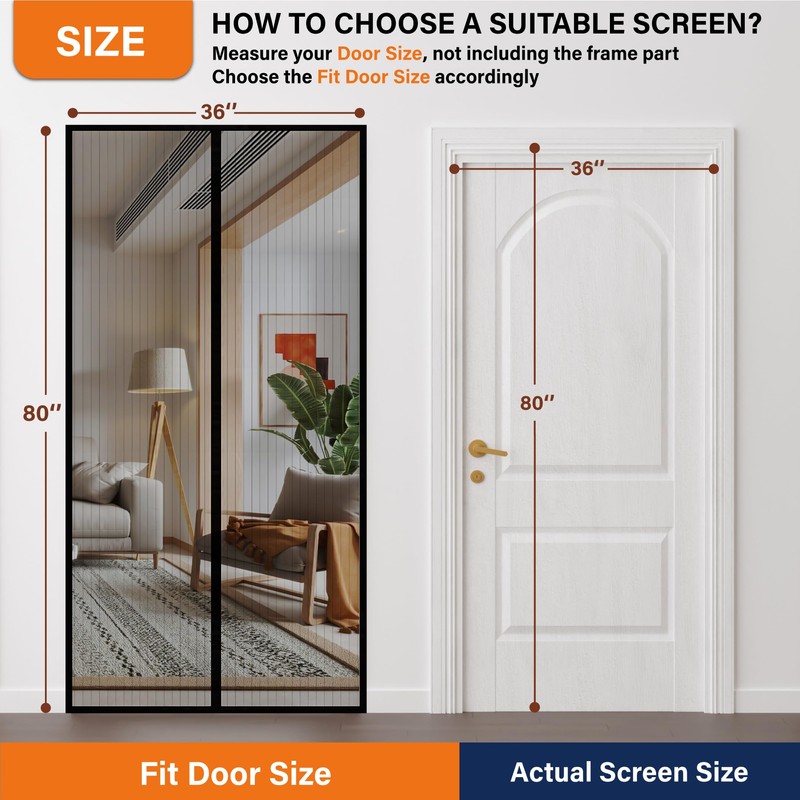 Magnetic Screen Door, Heavy Duty Door Screen Magnetic Closure Keep