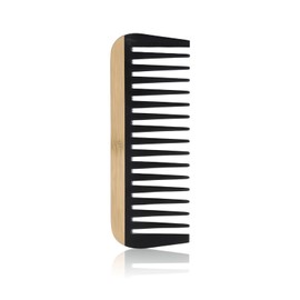 Zoolinn Bamboo Wide Tooth Comb, Durable Detangling Tool for Curly and Thick Hair, Natural Hair Care Comb for Men and Women