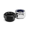MINHER M3-0.5 Nylon Insert Locknuts,304 Stainless Steel Black Oxide, Lock