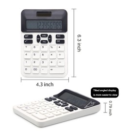 OFFIDIX 12 Digits Calculator Desktop Large LCD Display and Big Buttons,Solar Standard Function Calculator for Office School Home