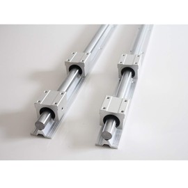 Linear Rail 2Pcs SBR16-1000mm(39.4 inch) + 4Pcs SBR16UU Linear Motion Ball Bearing Slide Blocks for Fully suppoeted Shaft Rod
