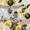 15Pcs Eid Mubarak Balloons, Eid Mubarak Decorations, Gold Black Confetti