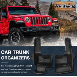 Huidnnas Rear Cargo Side Trunk Storage Box Tray Fit for Jeep Wrangler JL 2018-2023 Trunk Storage Tray Organizers Cargo Organizer Black 2PCS (NOT FIT 4XE)