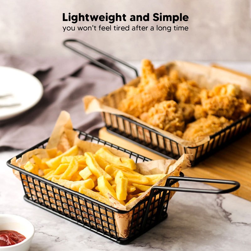 Fryer Basket Food Grade Stainless Steel French Fry Holder Frying