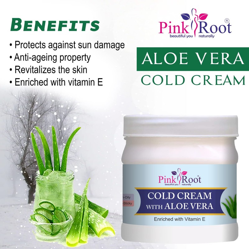 Pink Root Cold Cream with Aloe Vera Enriched with Vitamin