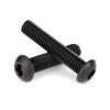 ANSIEDIO M4 Hex Socket Button Machine Screws Bolts, Black High