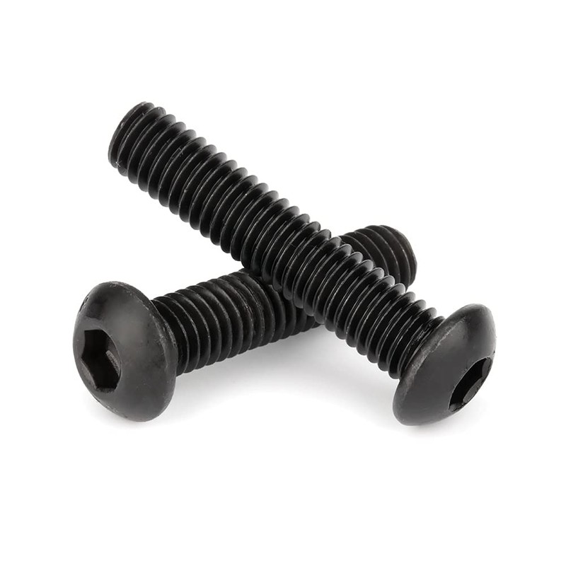 ANSIEDIO M4 Hex Socket Button Machine Screws Bolts, Black High