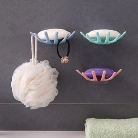 Soap Dish Holder Tray for Bathroom & Kitchen Sink Water Pink BL09764 100ea