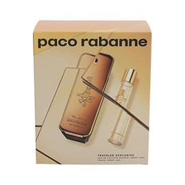 Paco Rabanne Paco rabanne 1 million gift set for men (3.4 ounce eau de toilette + 0.68 ounce travel spray), 4.08 Ounce