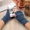 BYOS Unisex Winter Fall Soft Cable Fingers Free Fingerless Knit