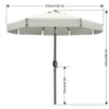 ABCCANOPY 9ft Scalloped Patio Umbrella, Outdoor Table Umbrella with Tilt
