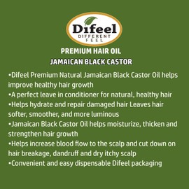 Difeel 99% Natural Premium Hair Oil - Jamaican Black Castor Oil 7.1 oz. (PACK OF