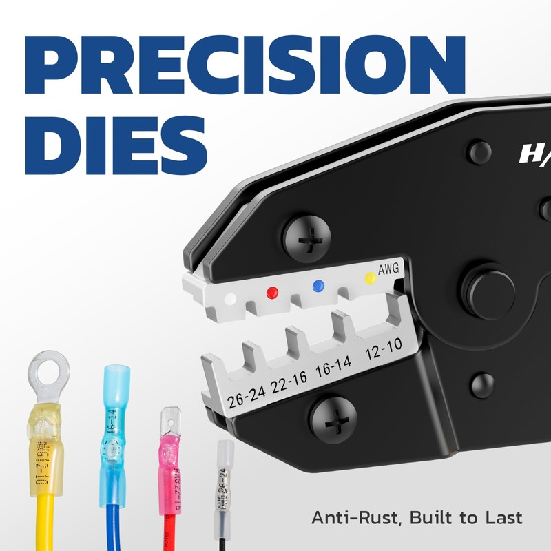 haisstronica Crimping Die for Heat Shrink Connectors,26-10 AWG