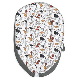 Baby Lounger for Newborn Cover - Newborn Lounger Cover for 0-12 Months, Breathable & Portable Infant Lounger Cover - Soft Baby Floor Seat Cover for Travel, Newborn Essentials - Baby Snuggle Cats