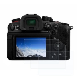 UGpine GH6 Screen Protector, fit for Panasonic LUMIX GH6 4K Digital Camera and Hot Shoe Cover, 0.3 mm 9H Hardness Tempered Glass Flim (3 packs)