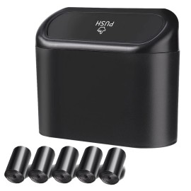 Unbranded Car Trash Can, 1.0 Liters, Plastic, Trash Can Set, Easy to Install
