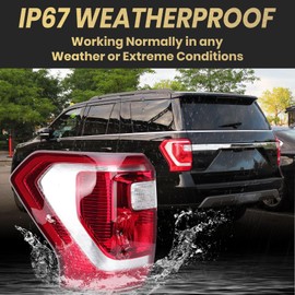 KAPAMZ Tail Light Assembly Compatible With 2018 2019 2020 2021 Ford Expedition XL XLT, Left Driver Side Rear Lamp Taillight, Halogen Tail Lights Brake Lamp With Bulbs LH FO2800271 JL1Z13405G