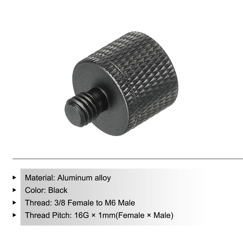 sourcing map Microphone Stand Adapter 3/8 Female to M6 Male