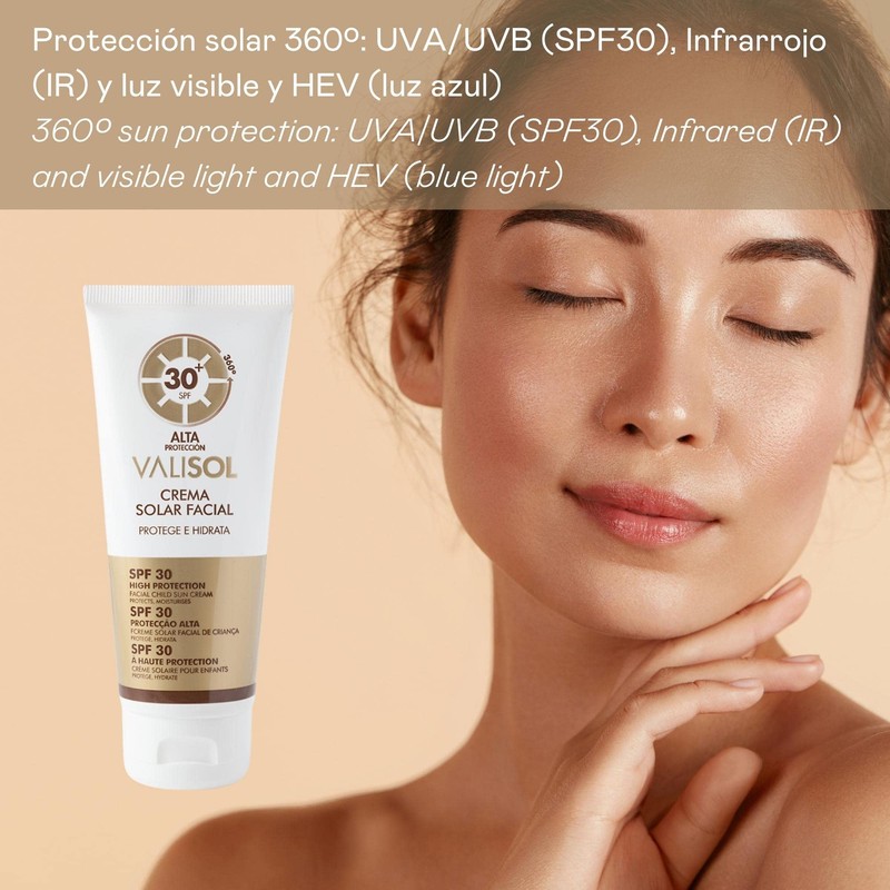 Valisol SPF30 Plus High Protection Face Sun Cream 75ml