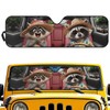 TSVAGA Windshield Sun Shade Funny Frog Car Sun Visor Compatible
