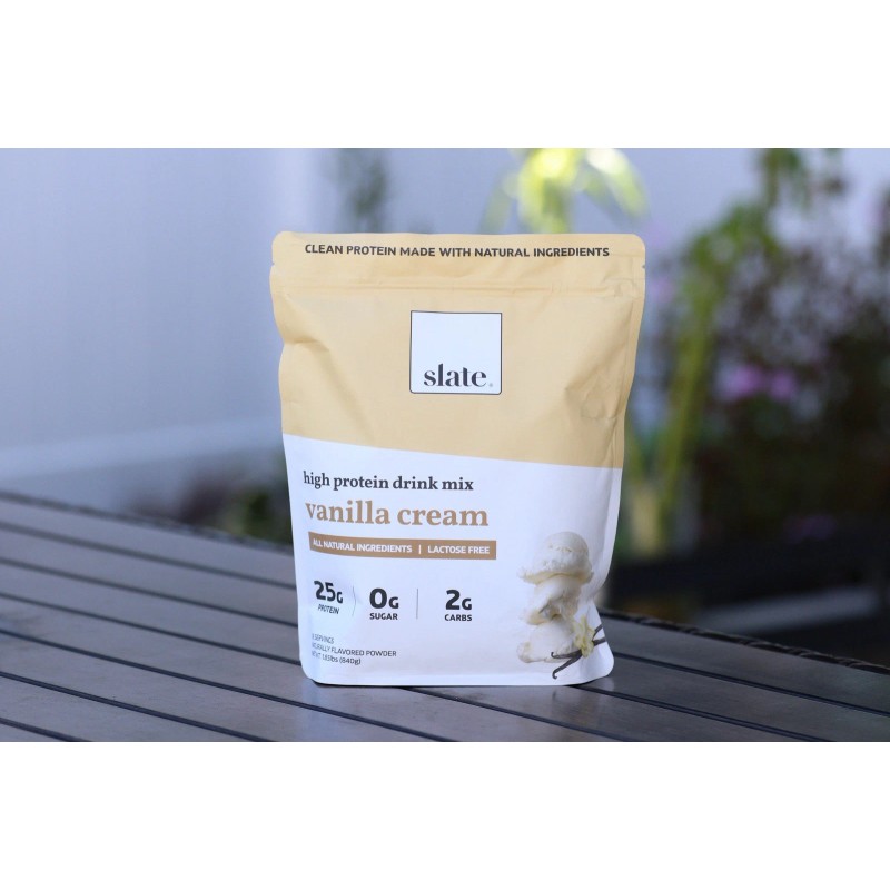Slate High Protein Drink Mix Vanilla cream lactose free 1.85