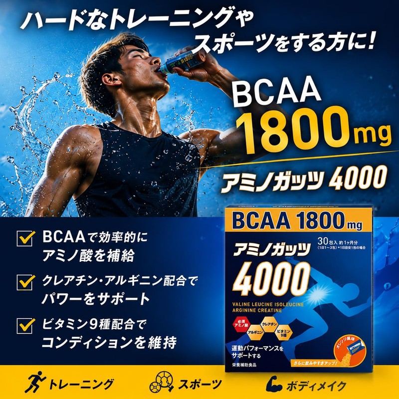 Rib Laboratories Aminogats4000 Muscle Training, 0.2 oz (5 g) x