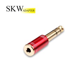 SKW 6.35mm (1/4 inch) Male to 3.5mm (1/8 inch) Female Stereo Audio Adapter - 1 Pack
