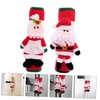 TEHAUX 4pcs Santa Claus Fridge Handle Covers Christmas Kitchen Decorations
