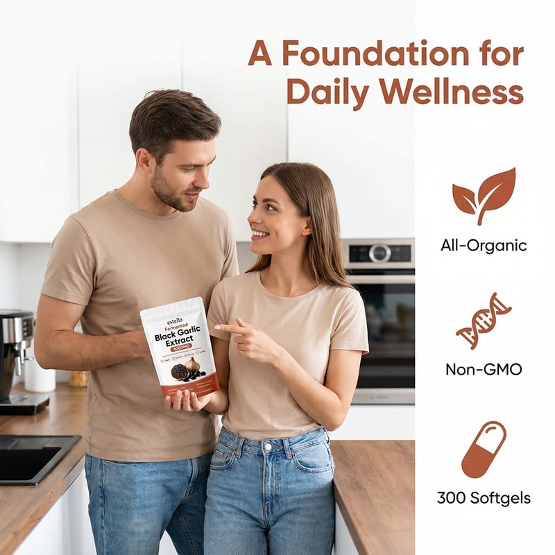 estella Fermented Black Garlic Extract, 90-Day Matured with S-Allyl Cysteine,