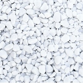naninoa Marbles 7-15 mm. White, Rounded Stones, Marble Stones, Decorative Stones, Gravel, Nuggets, Pebbles White 0.5 kg / 500 g. White, White