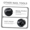 WOONEKY Nail Art Storage Pouch Manicure Tool Brush Holder for