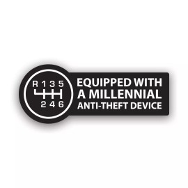 Darkside Ltd Equipped With A Millennial Anti-Theft Device Sticker Decal - Weatherproof - 6" x 2.37"