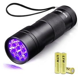 Vansky 12LED 紫外線 ブラックライト UVライト 紫外線 ライト レジン用硬化ライト 目には見えない汚れに対策に (ブラック)