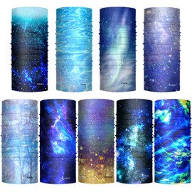VCZUIUC - Pañuelo para la cabeza, bufanda para el cuello, pasamontañas para deportes, 9pcs Blue, Talla única