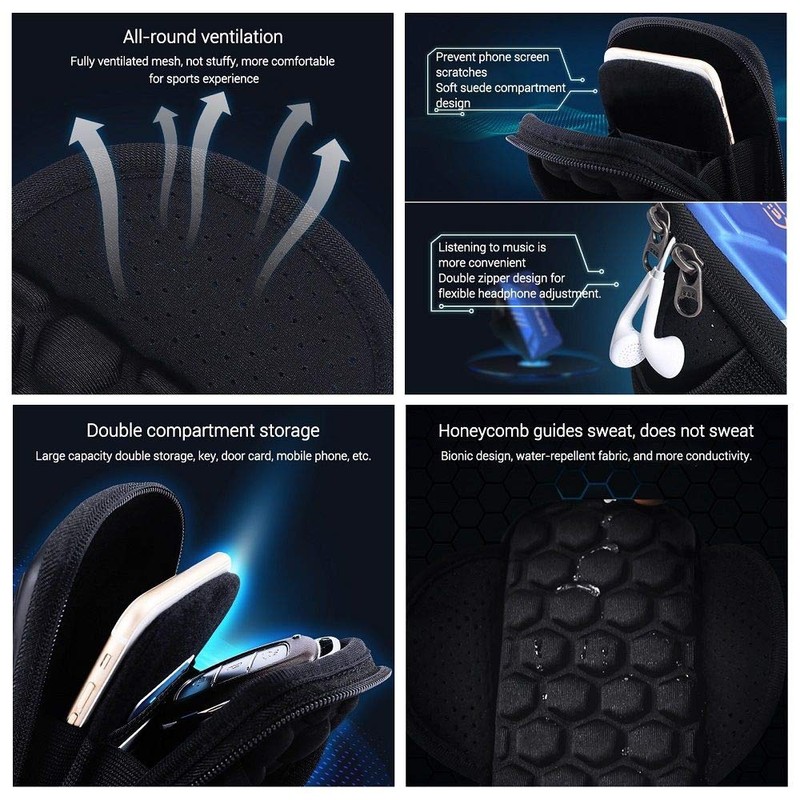 DFV mobile - Waterproof Reflective Armband Case with 2 Compartments