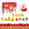Christmas Countdown Advent Calendar with 24 Rubber Ducky Bath Toy.