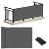 LOVE STORY 3'x10' Charcoal Balcony Privacy Screen Fence Cover (HDPE)