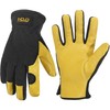 HandLandy Men's Leather Utility Gardening Gloves, Dexterity & Breathable Construction