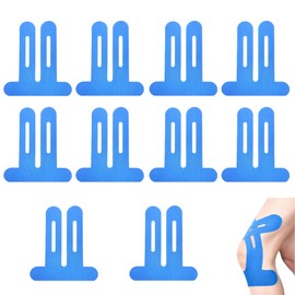 HAFRILY 10PCS Kinesiotapes Knie Precut Knietapes Vorgeschnitten Knie Kinesiologie Knietape für Knieschmerzen Trainingsspannungen, Wasserdichtes & Elastische Dehnung Tape (Hellblau)