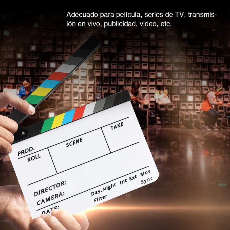 Zacro Acrylic Plastic Director's Film Clapboard Easy Wipe Cut Action