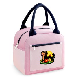 BJDAMAI Dachshund Bento Bag, Thermal Insulated Cooler Lunch Bento Tote Bag, Gifts For Teens Girls Kids Women, Work Travel Office Camping Picnic Beach Lunch Essentials!