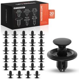 A-Premium 30PCS Nylon Fender Apron Push Type Retainer Clips Compatible with Mitsubishi Outlander PHEV 2018-2024, Outlander Sport, Mirage G4, Lancer, Eclipse Cross, Galant, Endeavor - for 8mm Hole