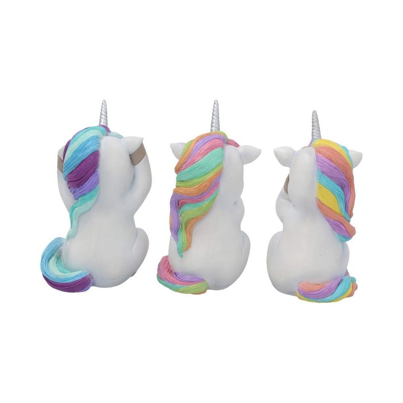 Nemesis Now Three Wise Cutiecorns Ornament Cute Unicorn Figurine Set,