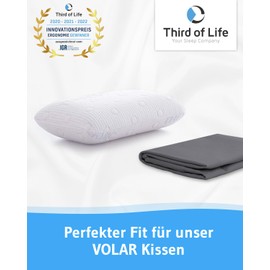 Cushion Cover 25 x 40 cm, Dark Grey, Double Pack, Perfect for Volar Travel Pillow, Cotton (Double Jersey), Non-Iron and Tumble Dryer-safe, Cushion Covers Set of 2 with Zip, Oeko-Tex Certified