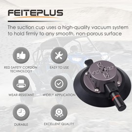 Feiteplus Camera Suction Stand Car Mount Air Pump Vacuum Suction Cup Camera Mount Compatible with Action Cameras, DSLR Cameras