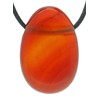 Lebensquelle Plus Carnelian drop pendant, drilled tumbled stone pendant with