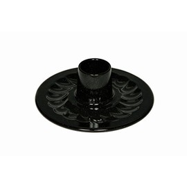 Riess, 0487-022 Tubular Base 26 cm Professional Baker, Classic Baking Moulds, Diameter 26 cm, Enamel, Black