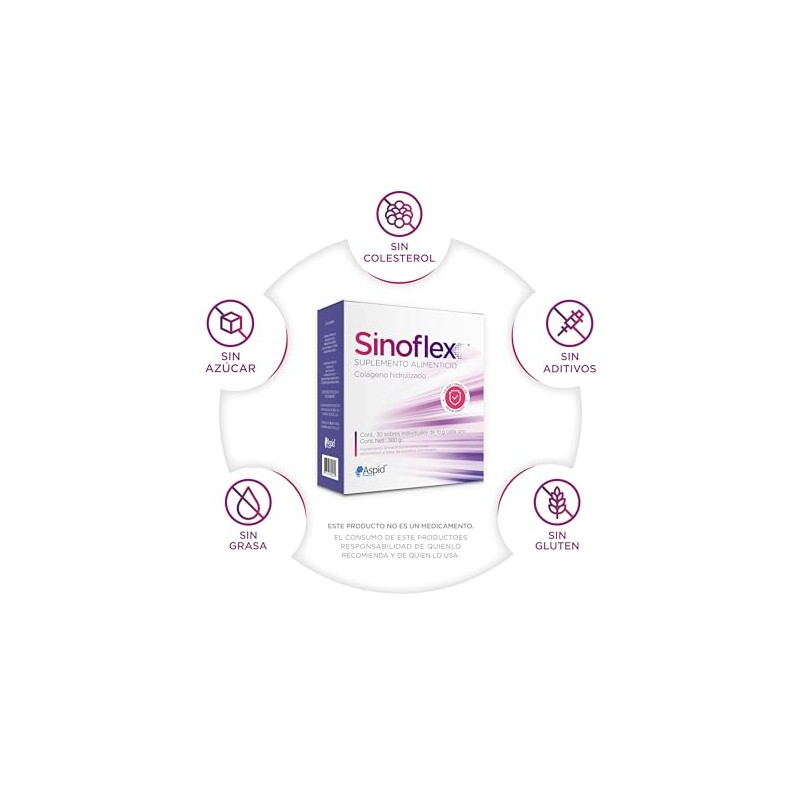 Sinoflex colágeno hidrolizado 30 sobres de 10g c/u